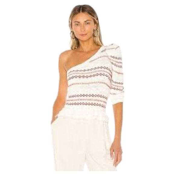 X REVOLVE Tamika One Shoulder Sweater in Rust House of Harlow 1960 Size M - Picture 1 of 7